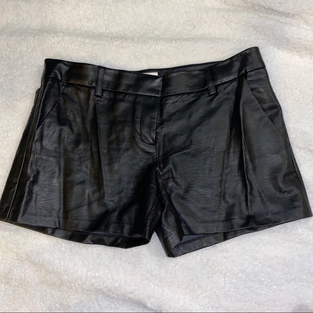 NEVER WORN Pleather Shorts